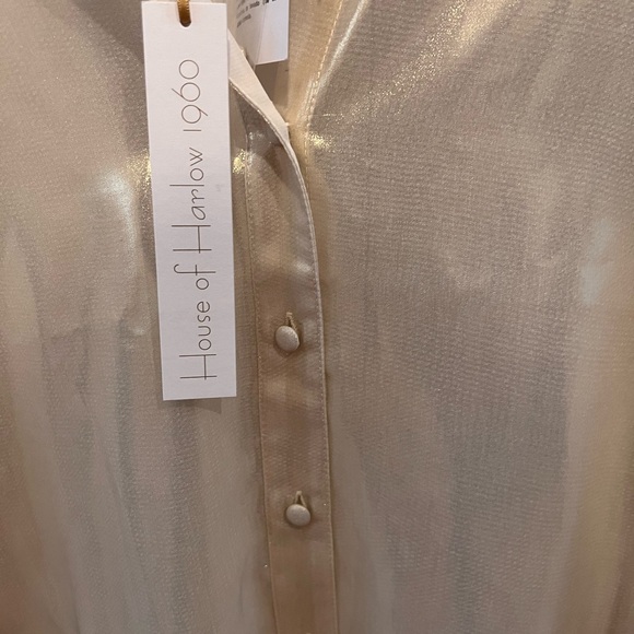 NWT House of Harlow x Revolve gold blouse - Picture 6 of 9